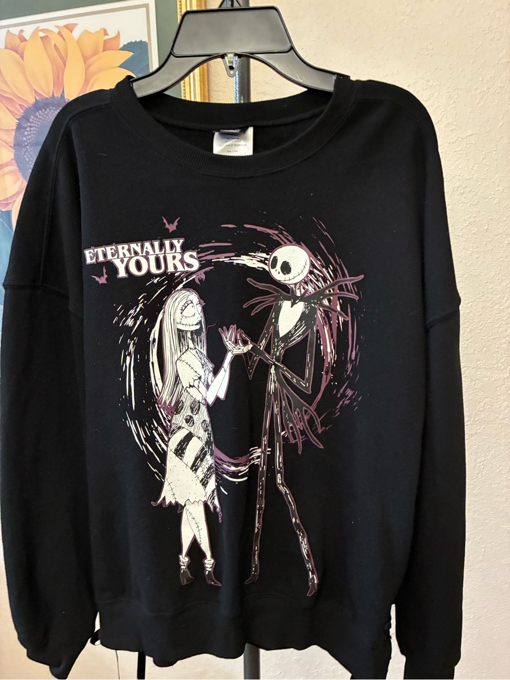 Nightmare before Christmas Eternally Yours Black Graphic Sweatshirt